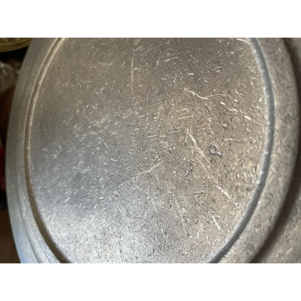 Pewter Bicentennial Plate 1776-1976 USA Liberty Bell Civil‎ War Moon 10.5
